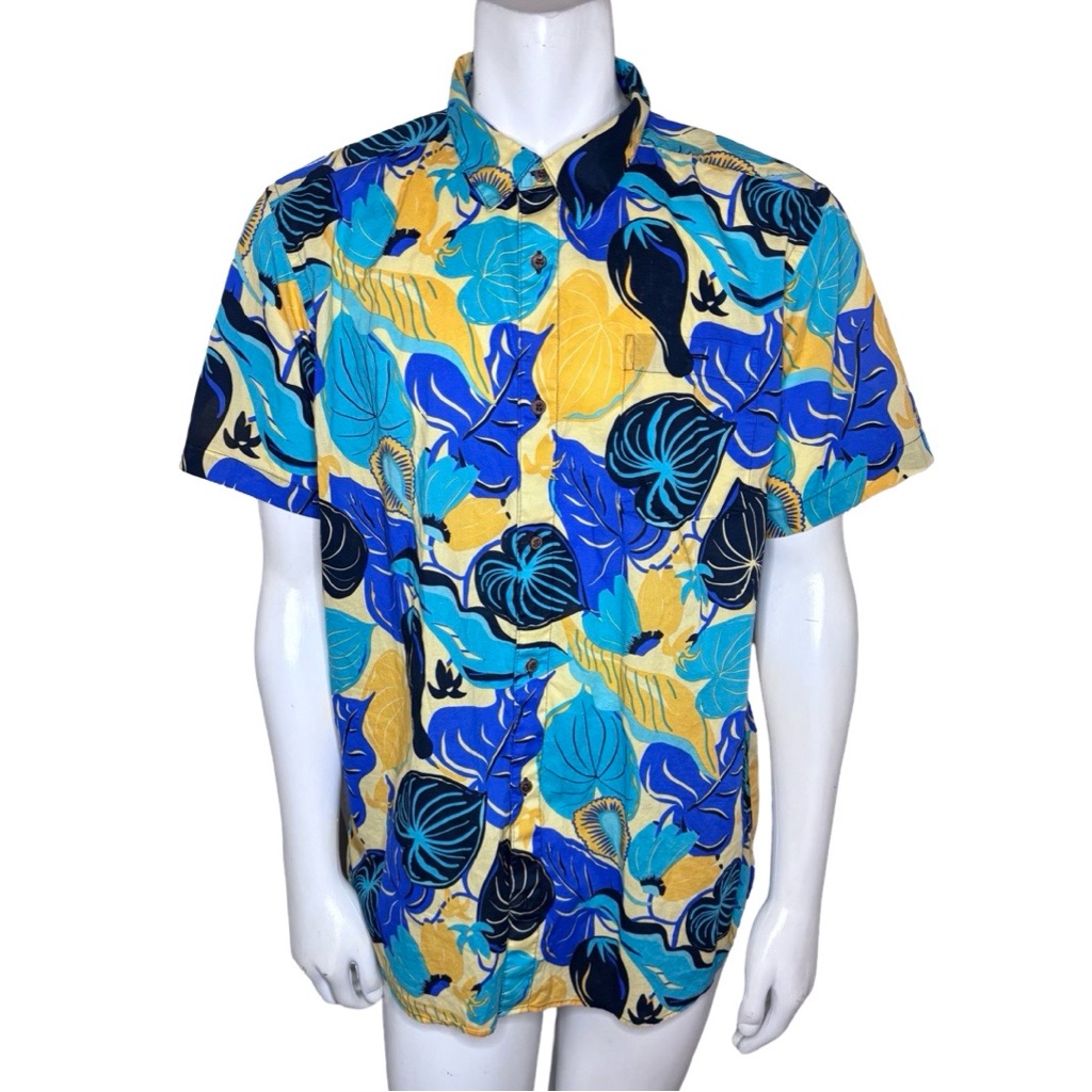 Patagonia Pataloha Camp Shirt Mens Xl Hawaiian Multicolor Floral Organic Cotton